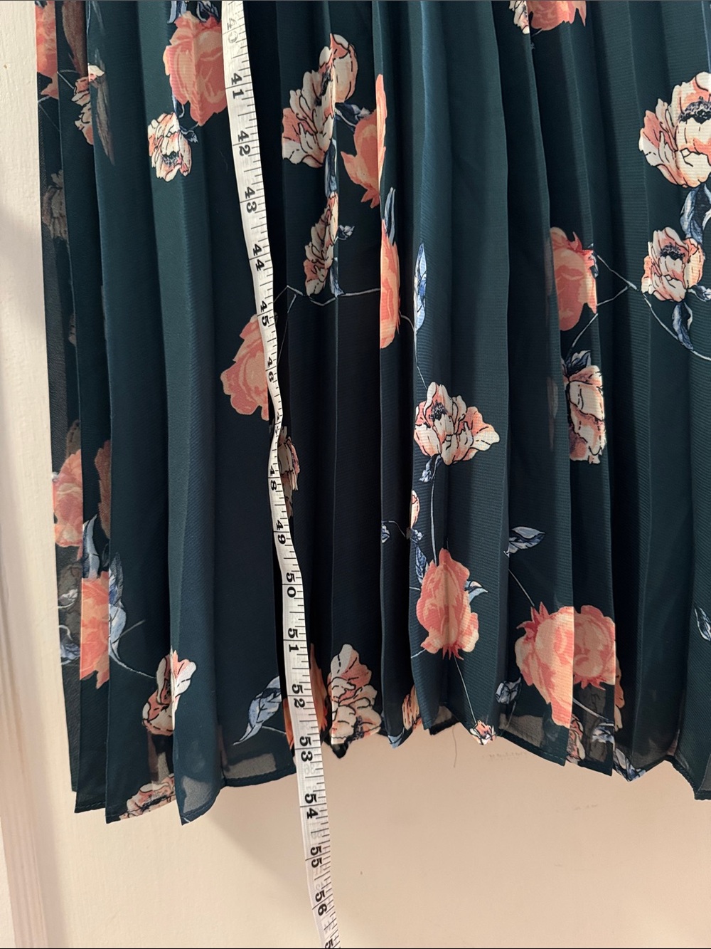 Lulu's Forest Green Floral Maxi Dress with Pink Roses - Picture 5 of 5